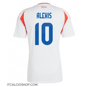 Chile Alexis Sanchez #10 Seconda Maglia Copa America 2024 Manica Corta